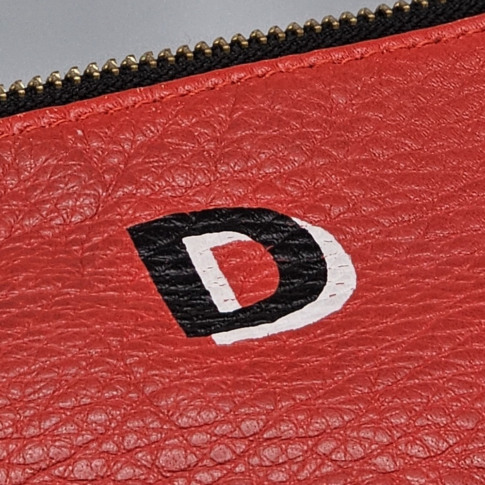 Rebecca Minkoff Monogram "D" Jody Pouch Red Leather Size Medium - Picture 5 of 11